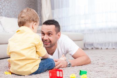 Father playing with his son