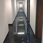 Water removal in hallway